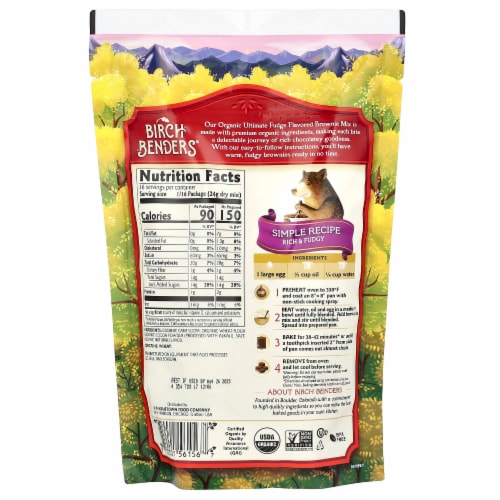 Birch Benders Brownie Mix Organic Ultimate Fudge - 13.4 oz (380 g) Perspective: back