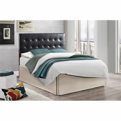 Glory Furniture Super Nova Faux Leather Upholstered Full Headboard in Black Perspective: back