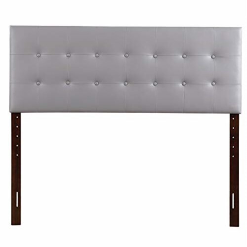 Glory Furniture Super Nova Faux Leather Upholstered Full Headboard in Light Gray Perspective: back