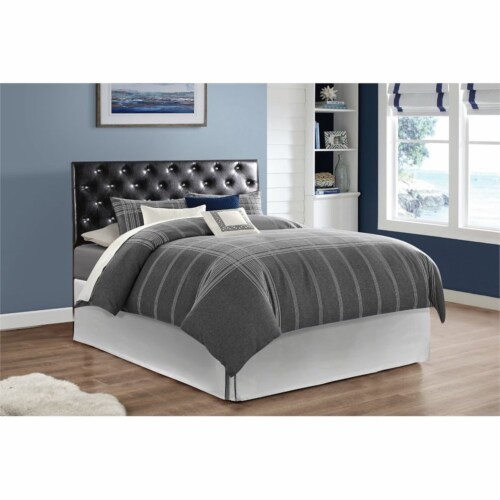 Glory Furniture Super Nova Faux Leather Upholstered Queen Headboard in Black Perspective: back