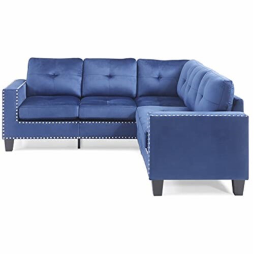 Glory Furniture Nailer G313B-Sc Sectional , Navy Blue Perspective: back