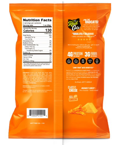 Peatos Classic Cheese Crunchy Curls Perspective: back