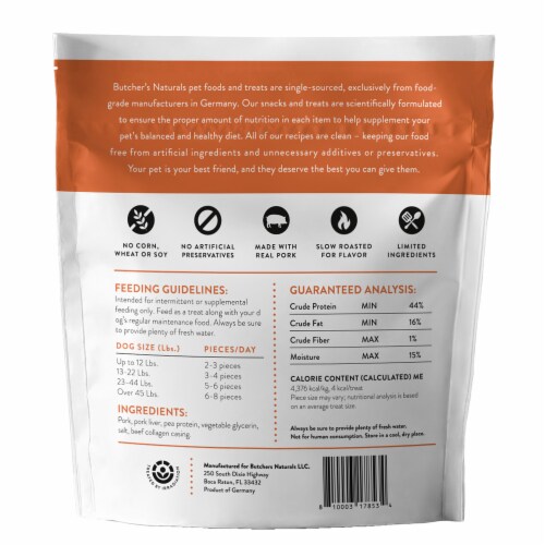 Butcher's Natural Pork Pearls Dog Treats Perspective: back