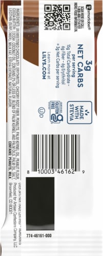 Lily's Dark Chocolate Style Peanut Butter Cups Perspective: back