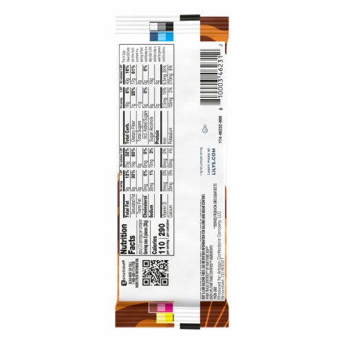 Lily's® Creamy Caramel Filled Dark Chocolate Bar Perspective: back