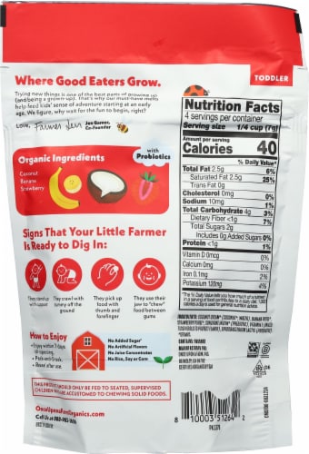 Once Upon a Farm™ Strawberry Banana Coconut Melts Perspective: back