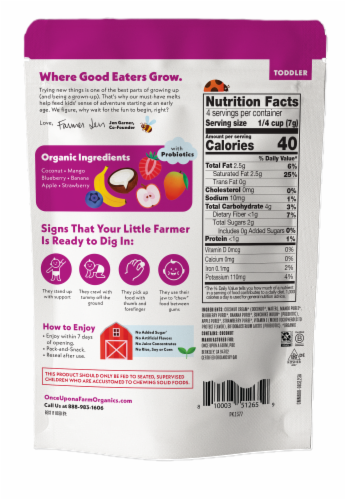 Once Upon A Farm™ Organic Mixed Berry Coconut Melts Perspective: back