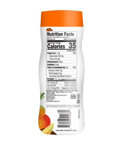 Once Upon a Farm™ Mango Carrot & Coconut Organic Fruit & Veggie Puffs Perspective: back