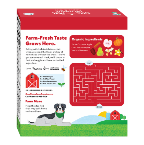 Once Upon a Farm™ Apple & Oat Soft-Baked Bars Perspective: back