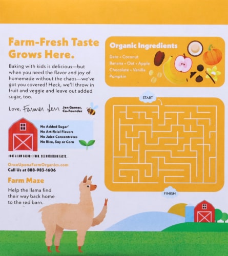 Once Upon a Farm™ Banana Chocolate Chip Soft-Baked Bars Perspective: back