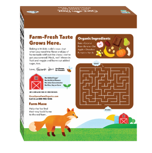 Once Upon a Farm™ Chocolate Oat Soft-Baked Bars Perspective: back