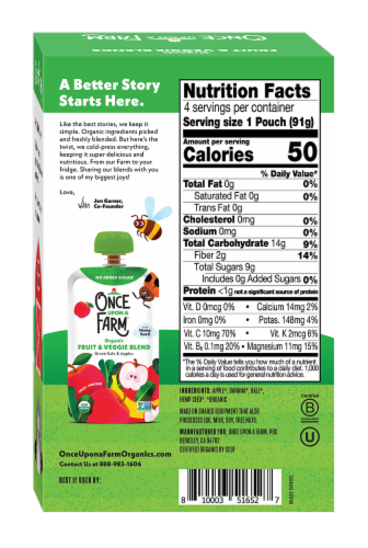 Once Upon A Farm Green Kale & Apple™ Pouch Perspective: back