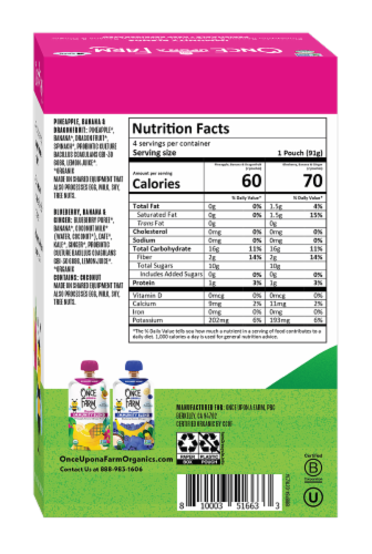 Once Upon a Farm™ Immunity Blend Kids Snack Variety Pack Perspective: back