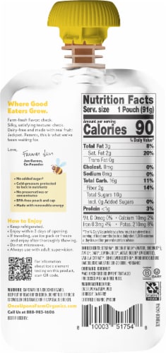 Once Upon a Farm™ Ba-nilla Coconut Milk Yogurt Alternative Pouch Perspective: back