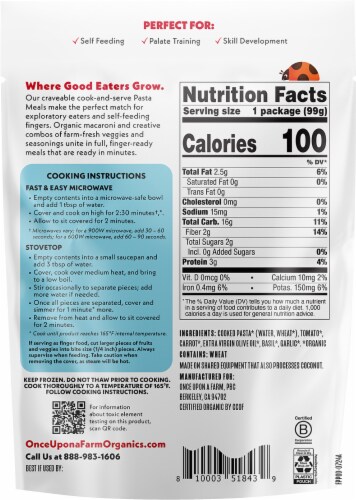 Once Upon a Farm™ Pomodoro Frozen Pasta Meal Perspective: back