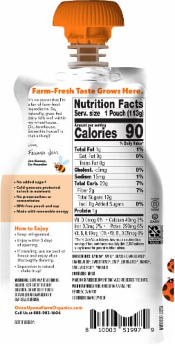 Once Upon A Farm™ Orange Squeeze Organic Whole Milk Smoothie Perspective: back