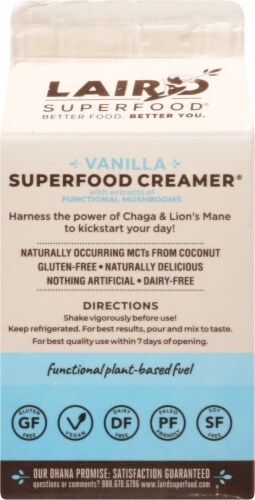 Laird Superfood® Superfood Creamer® Vanilla Plant-Based Creamer Perspective: back