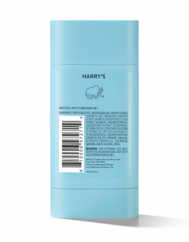 Harry's Odor Control Men's Deodorant Stick Fig Scent Aluminum-Free Perspective: back