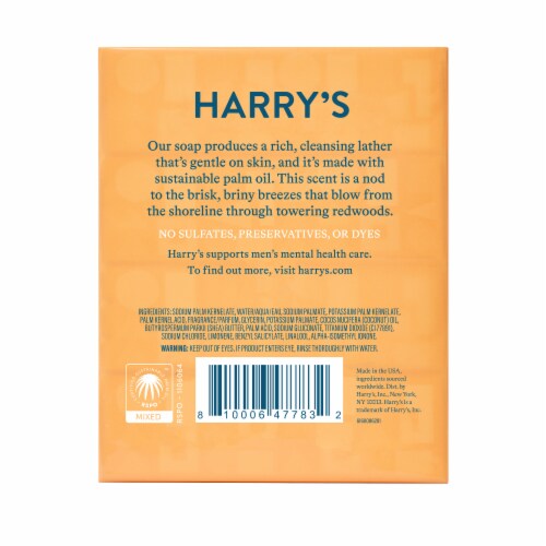 Harry's Redwood Bar Soap Perspective: back