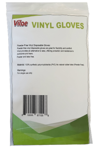 Viloe M-L Vinyl Gloves 10 Count Perspective: back