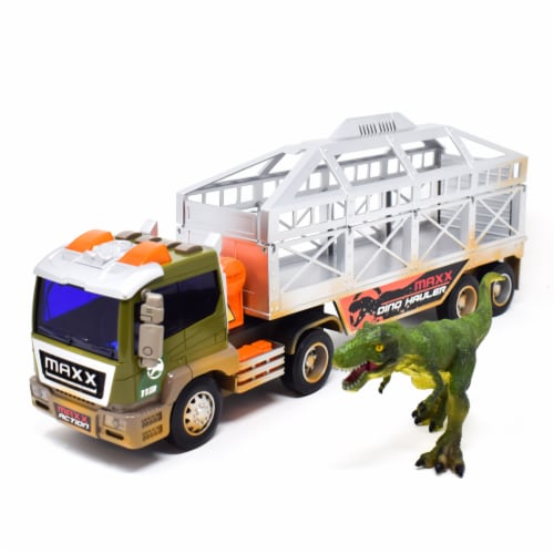 Maxx Action Truck and Dino Trailer Perspective: back