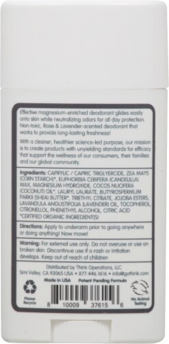 Think Rose & Lavender Natural Deodorant Perspective: back