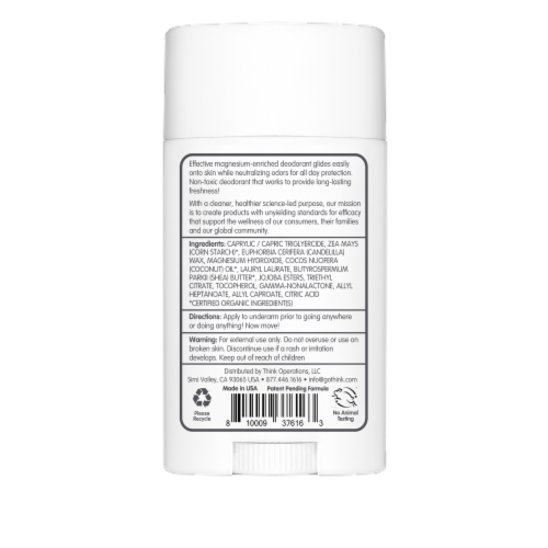 Think Coconut & Pineapple Natural Deodorant Perspective: back