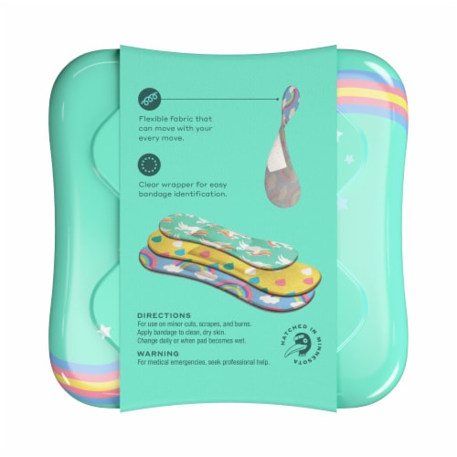 Welly™ Kids Bravery Badges Rainbow Flex Fabric Bandages Perspective: back