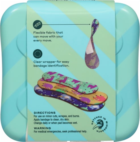 Welly™ Bravery Badges Assorted Flex Fabric Bandages Perspective: back