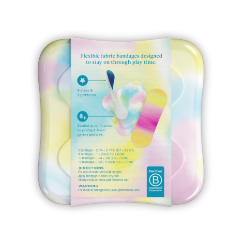 Welly® Bravery Badges Assorted Colorwash Flex Fabric Bandages Perspective: back