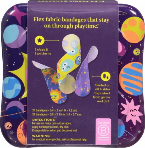 Welly® Bravery Badges® Assorted Flex Fabric Bandages Perspective: back