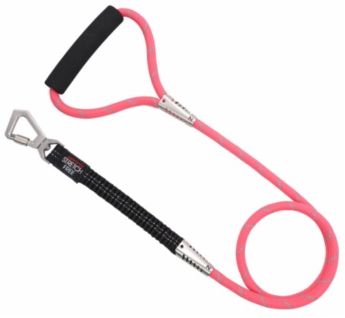 Flexo-Tour' Shock Aborbing and 3M Reflective Dog Leash - One Size / Pink Perspective: back