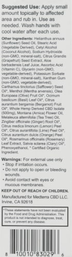Medterra CBD Rapid Cooling Cream 500mg Perspective: back