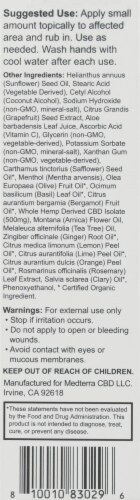Medterra CBD Rapid Cooling Cream 500mg Perspective: back