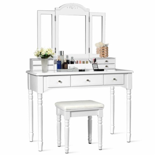 Tri fold mirror vanity set 2025