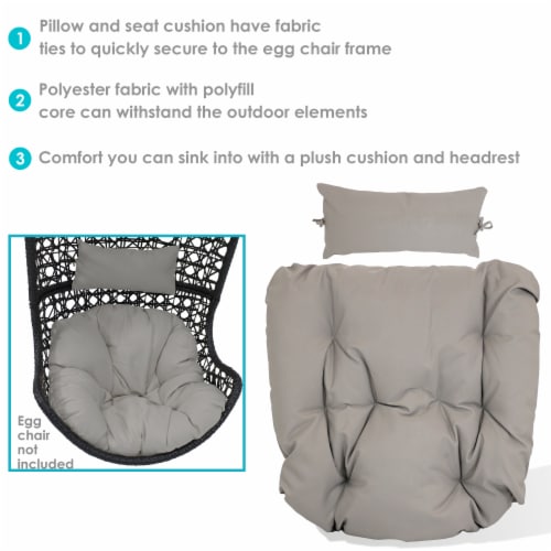 Sunnydaze decor replacement seat and headrest cushion for cordelia egg chair clearance
