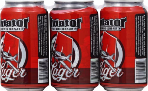 Aviator Brewing Company Lager Beer Perspective: back