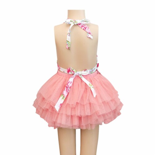 Wrapables Mother and Daughter Ruffles and Roses Apron for Baking, Cooking & Crafts Perspective: back