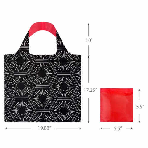 Wrapables AllyBag Collection Reusable Shopping Bag, Starburst Perspective: back