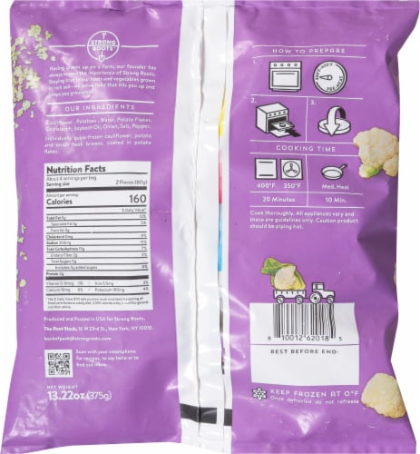 Strong Roots™ Frozen Cauliflower Hash Browns Perspective: back