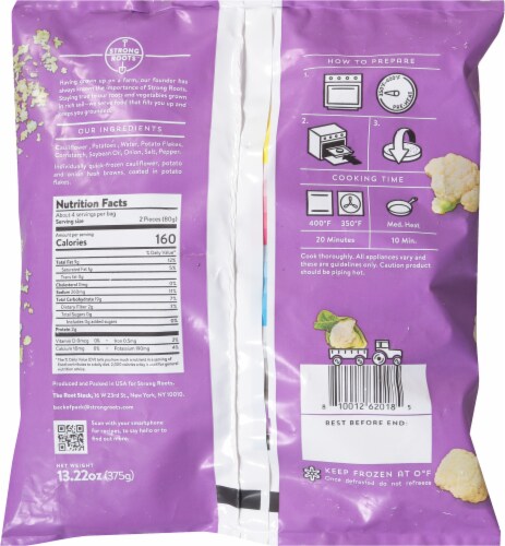 Strong Roots™ Frozen Cauliflower Hash Browns Perspective: back