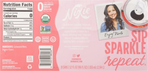 Nixie Strawberry Hibiscus Flavored Sparkling Water Cans