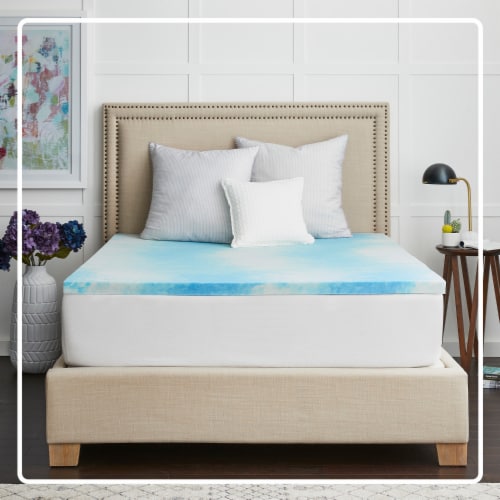Sealy 1.5-Inch SealyChill Gel Memory Foam Mattress Topper Twin Perspective: back