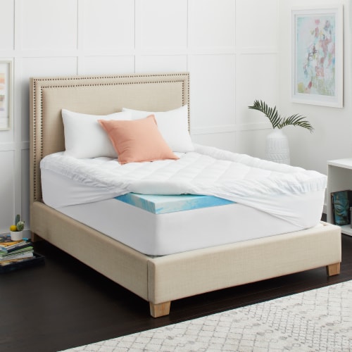 SealyChill™ 4" Gel-Infused Memory Foam Full Mattress Topper Perspective: back