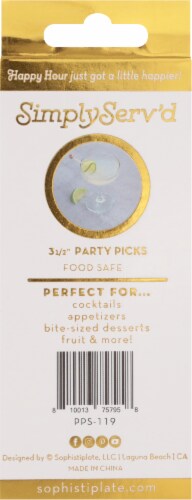 Simply Serv'd Party Picks - Gold Perspective: back