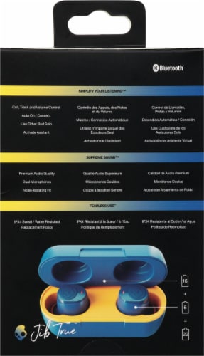 Skullcandy Jib True Wireless Earbuds - Blue Perspective: back