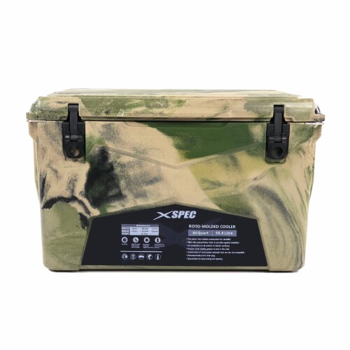 Xspec 60 Quart Roto Molded High Performance Ice Chest Outdoor Cooler, Camouflage Perspective: back