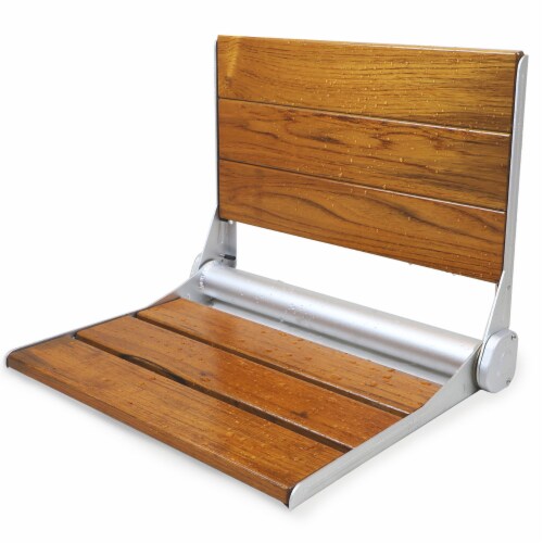 Home Aesthetics 18 ADA Compliant Folding Teak Wood Shower Bench Seat  Medical Wall Mount, 1 each - Harris Teeter