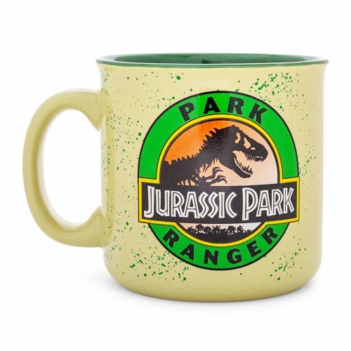 Jurassic Park Ranger Ceramic Camper Mug | Holds 20 Ounces Perspective: back