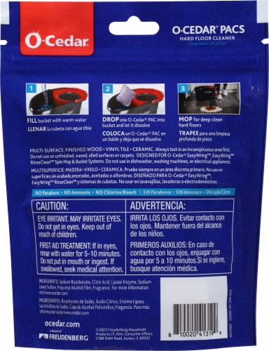 O-Cedar® Lavender Enzyme Floor Cleaning Pacs Perspective: back
